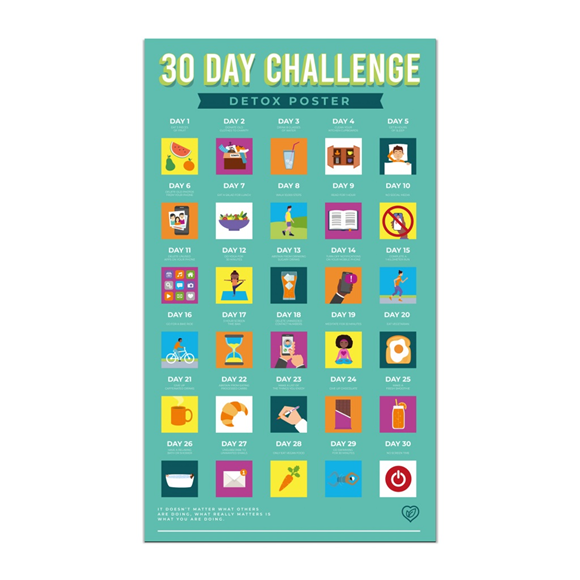 Product image 1 of Gift Republic 30 Day Challenge Poster Fitness Detox