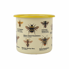 Image of Gift Republic Bees - Enamel Plant Pot