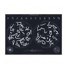 Image of Gift Republic Constellation Scratch Map