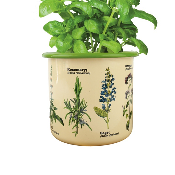 Product image 1 of Gift Republic Herbs - Enamel Plant Pot