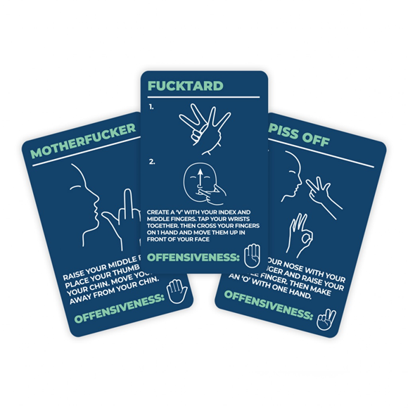 Product image 1 of Gift Republic Kaartenset - How To Swear In Sign Language