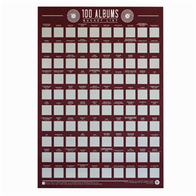 Afbeelding van Gift Republic Krasposter - 100 Albums