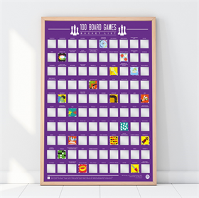 Afbeelding van Gift Republic Krasposter - 100 Board Games