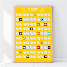 Afbeelding van Gift Republic Krasposter - 100 Cheeses