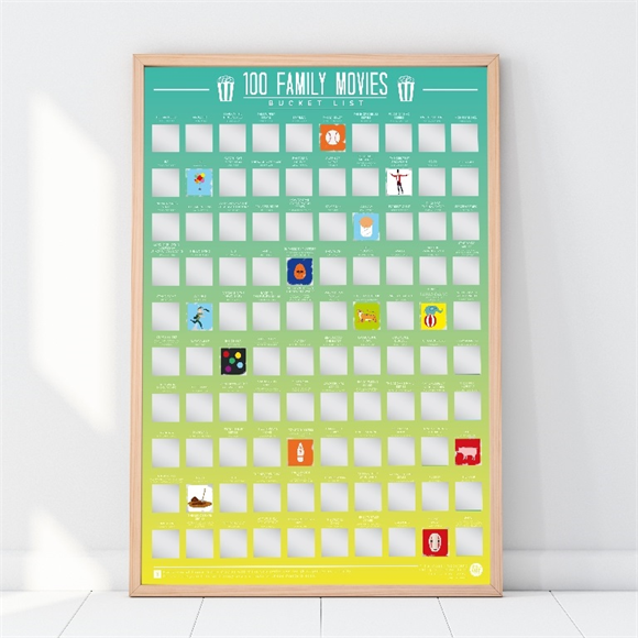 Product image 1 of Gift Republic Krasposter - 100 Family Movies