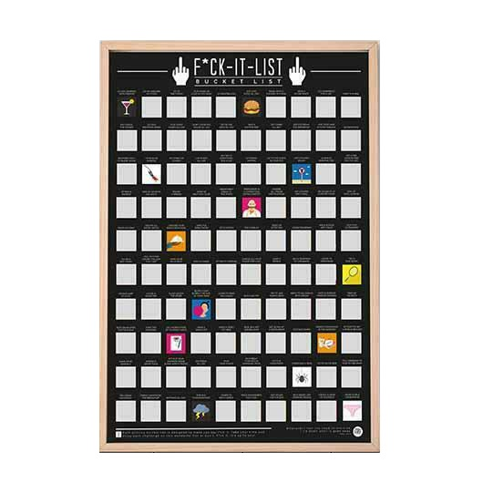 Product image 1 of Gift Republic Krasposter - 100 F*ck-it-list