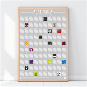 Afbeelding van Gift Republic Krasposter - 100 Gins