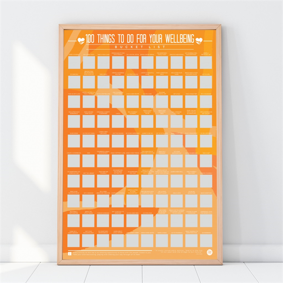 Product image 1 of Gift Republic Krasposter - 100 Things To Do For Your Wellbeing