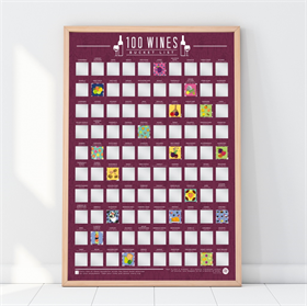 Afbeelding van Gift Republic Krasposter - 100 Wines