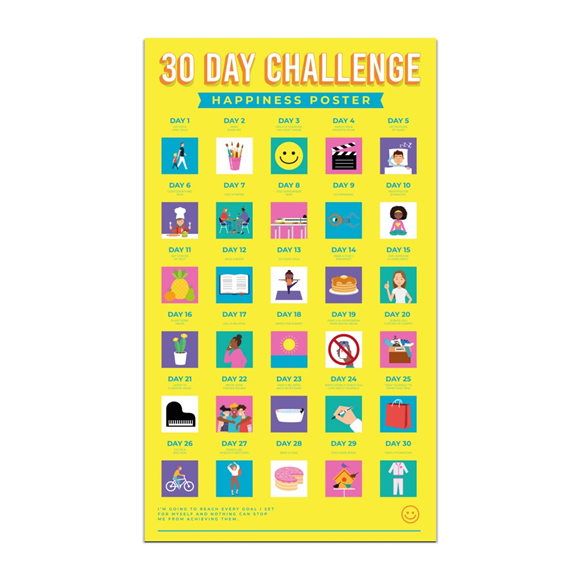 Product image 1 of Gift Republic Krasposter - 30 Day Happiness Challenge