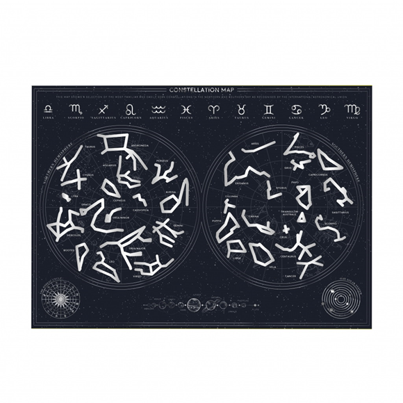 Product image 1 of Gift Republic Krasposter - Constellation