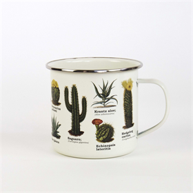 Afbeelding van Gift Republic Mok emaille - Enamel Mug - Botanical