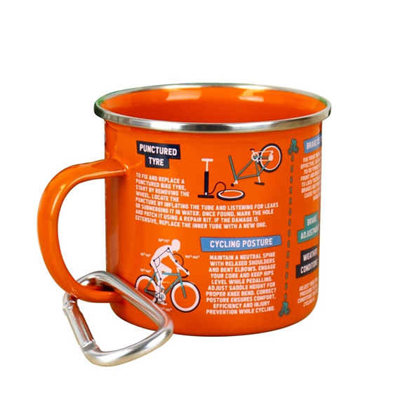 Product image 1 of Gift Republic Mok emaille - Enamel Mug - Cycling Guide