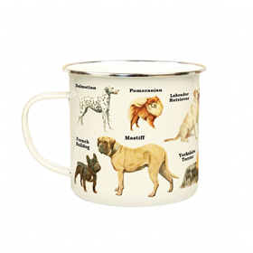 Afbeelding van Gift Republic Mok emaille - Enamel Mug - Dogs