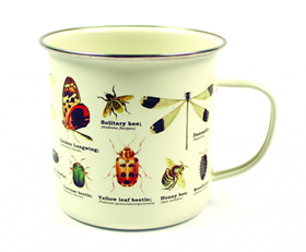 Afbeelding van Gift Republic Mok emaille - Enamel Mug - Insects