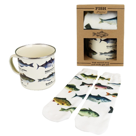 Image of Gift Republic Mug & Socks - Fish