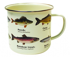 Image of Gift Republic Multi Fish - Enamel Mug