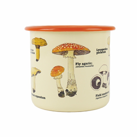 Image of Gift Republic Mushrooms - Enamel Plant Pot