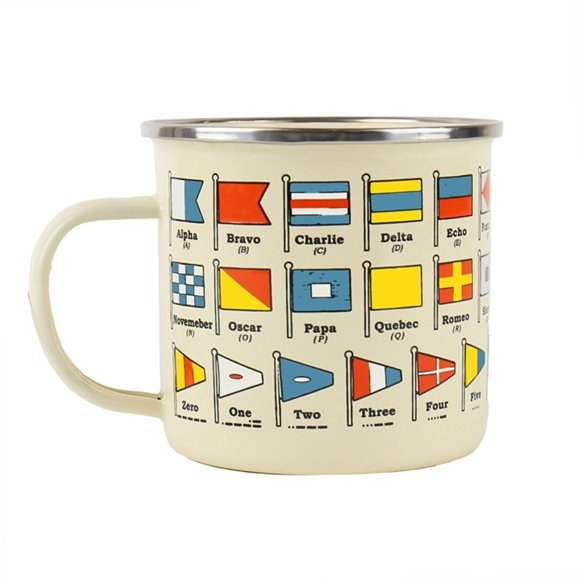 Product image 1 of Gift Republic Nautical Flags - Enamel Mug