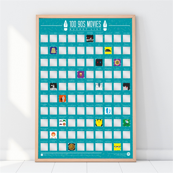 Product image 1 of Gift Republic Scratch Poster - 100 90s Movies