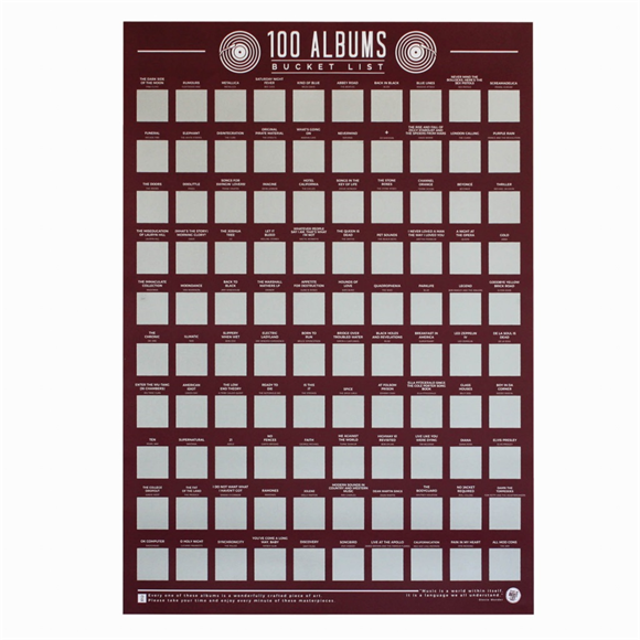 Product image 1 of Gift Republic Scratch Poster - 100 Albums