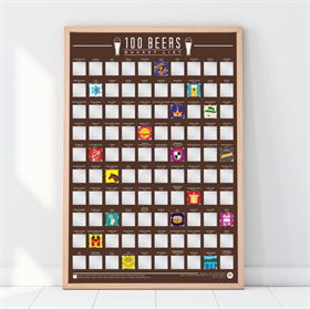 Image of Gift Republic Scratch Poster - 100 Beers