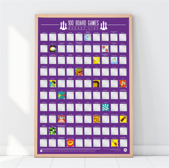 Product image 1 of Gift Republic Scratch Poster - 100 Board Games