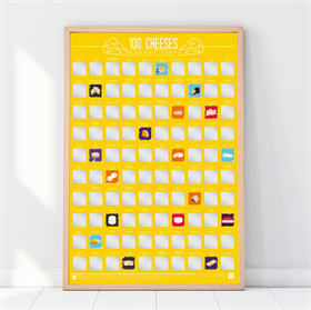 Image of Gift Republic Scratch Poster - 100 Cheeses