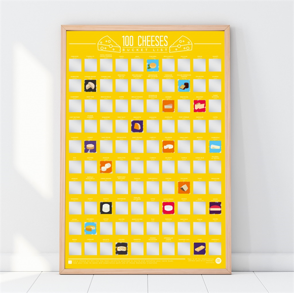 Product image 1 of Gift Republic Scratch Poster - 100 Cheeses