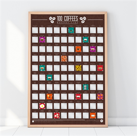 Image of Gift Republic Scratch Poster - 100 Coffee