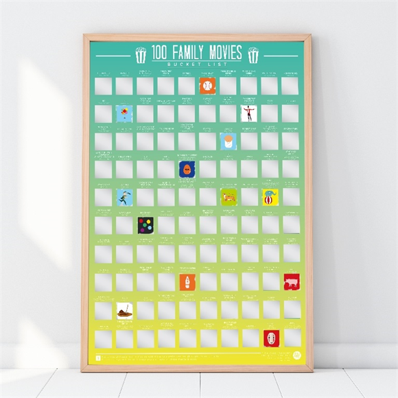 Product image 1 of Gift Republic Scratch Poster - 100 Family Movies