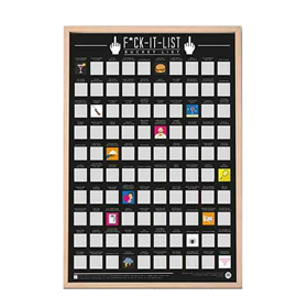 Image of Gift Republic Scratch Poster - 100 F*ck-it-list