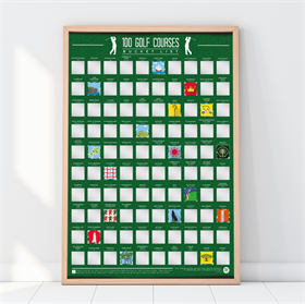 Image of Gift Republic Scratch Poster - 100 Golf Courses