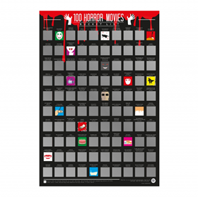 Image of Gift Republic Scratch Poster - 100 Horror Movies