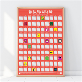 Image of Gift Republic Scratch Poster - 100 Kids Books