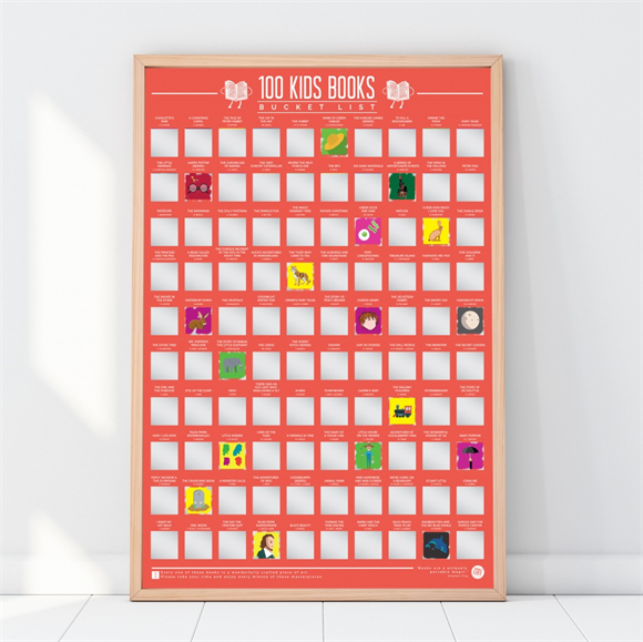 Product image 1 of Gift Republic Scratch Poster - 100 Kids Books