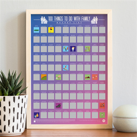 Image of Gift Republic Scratch Poster - 100 Things To Do With Family