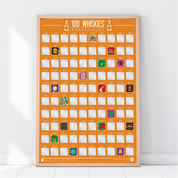 Product image 1 of Gift Republic Scratch Poster - 100 Whiskies