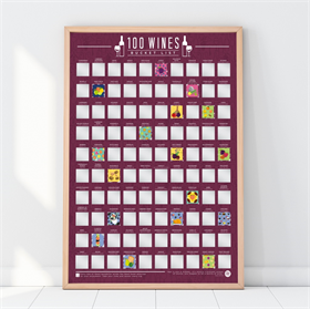 Image of Gift Republic Scratch Poster - 100 Wines