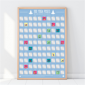 Image of Gift Republic Scratch Poster - 100 Yoga Poses