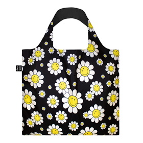 Image of LOQI Bag - Flowers Black Large Recycled