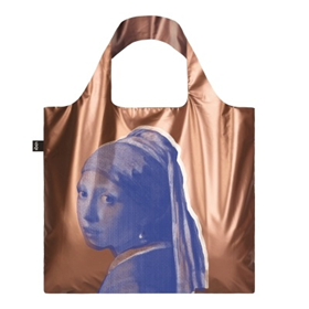 Image of LOQI Bag - Girl with a Pearl Earring Rose Gold Metallic Large