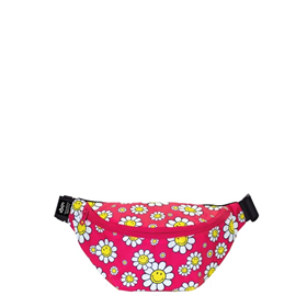 Image of LOQI Bum Bag - Flowers Raspberry Large Recycled