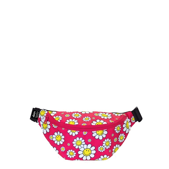 Product image 1 of LOQI Bum Bag - Flowers Raspberry Large Recycled