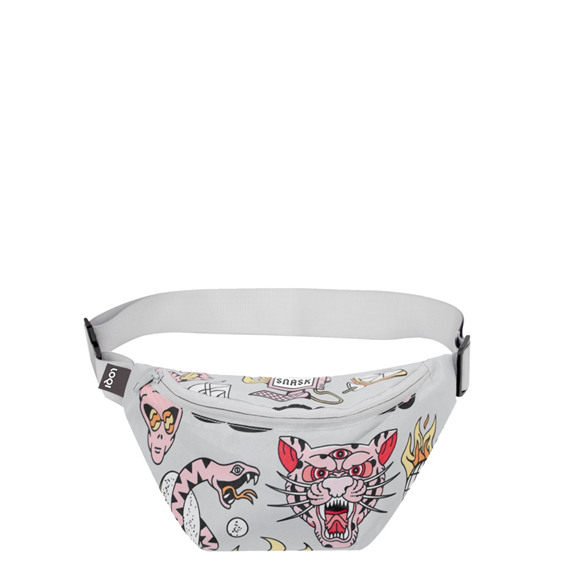 Product image 1 of LOQI Bum Bag Large - Tiger Snake Beer Grey gerecycled