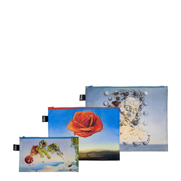 Product image 1 of LOQI Zip Pockets - Flight of a Bee, Meditative Rose, Spheres gerecycled