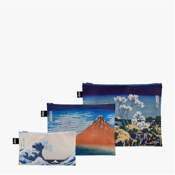 Product image 1 of LOQI Zip Pockets - Fuji from Gotenyama, Red Fuji and Wave gerecycled