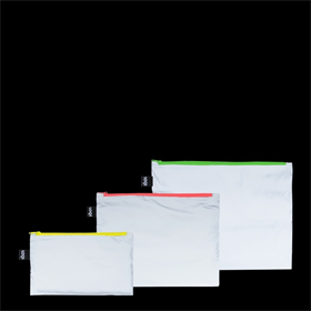 Afbeelding van LOQI Zip Pockets - Neon Green, Dark Orange, Yellow reflecterend