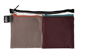 Afbeelding van LOQI Zip Pockets - Sepia & Sangria