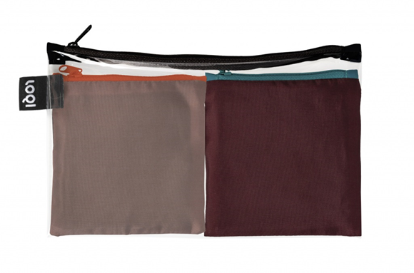 Product image 1 of LOQI Zip Pockets - Sepia & Sangria